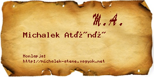 Michalek Aténé névjegykártya